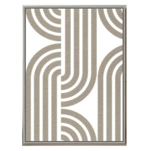 Modern Geometric Line Abstract Decorative Painting (Light Coffee Color Series)